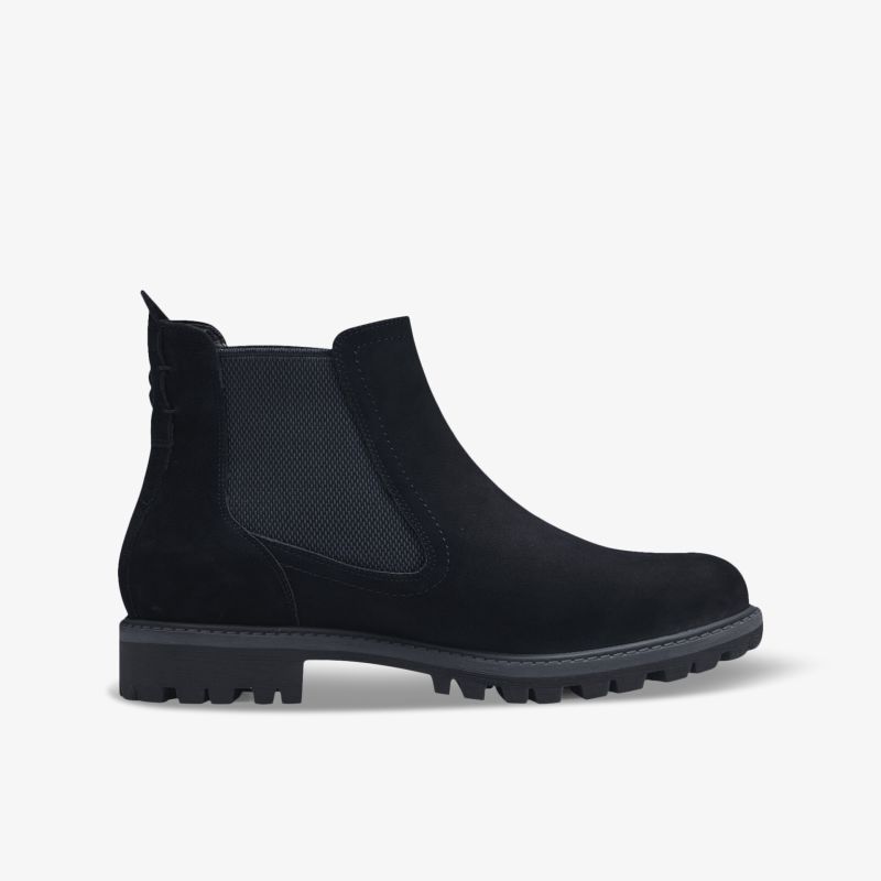 Elegante schwarze Chelsea Boots mit rutschfester Sohle und komfortablem Sitz für vielseitigen Stil.