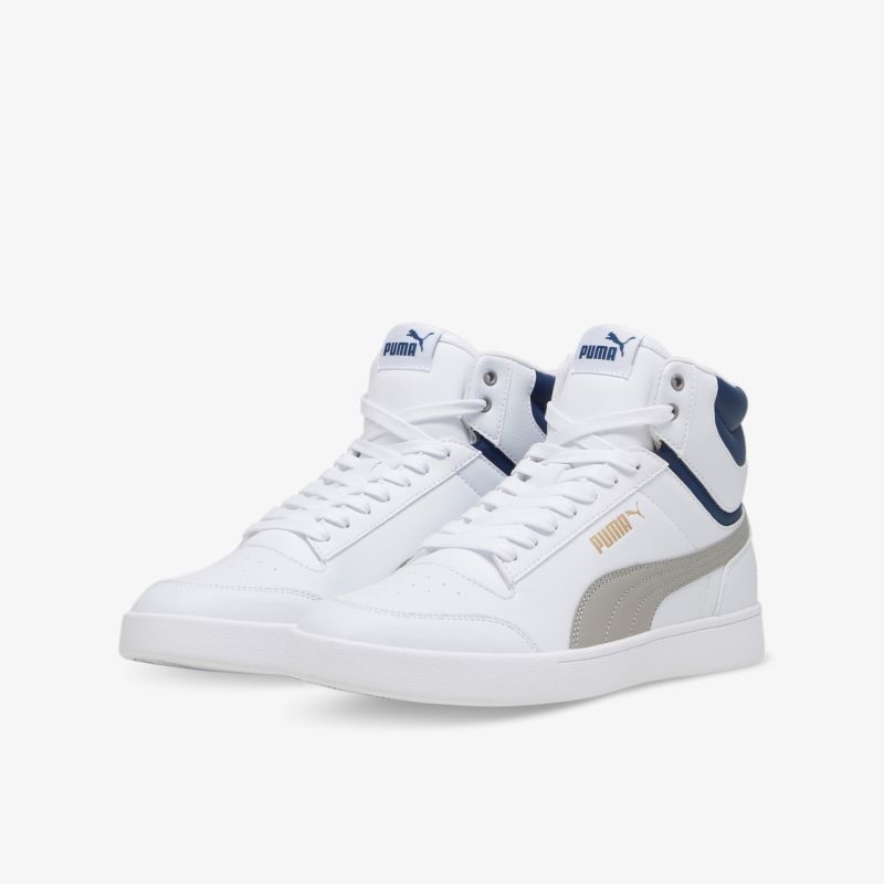 Stylische weiße High-Top-Sneaker, ideal für Freizeit und Sport. Komfortabler und moderner Schuh mit hohem Tragekomfort.