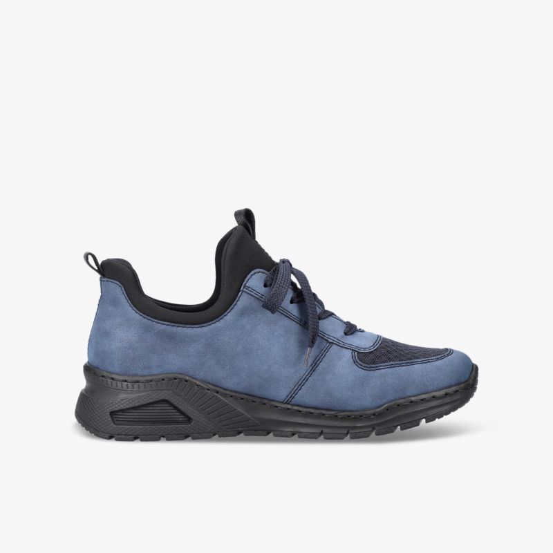 Moderner blauer Sneaker mit komfortabler Passform und rutschfester Sohle für optimalen Halt.