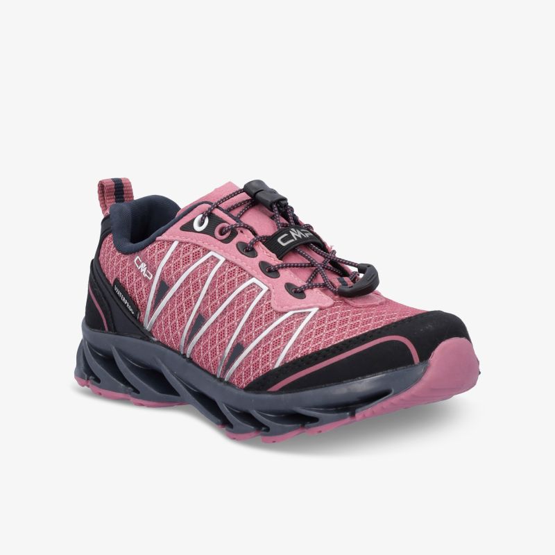 Robuster Wanderschuh in Pink mit Schnellschnürsystem und rutschfester Sohle für optimalen Halt und Komfort.