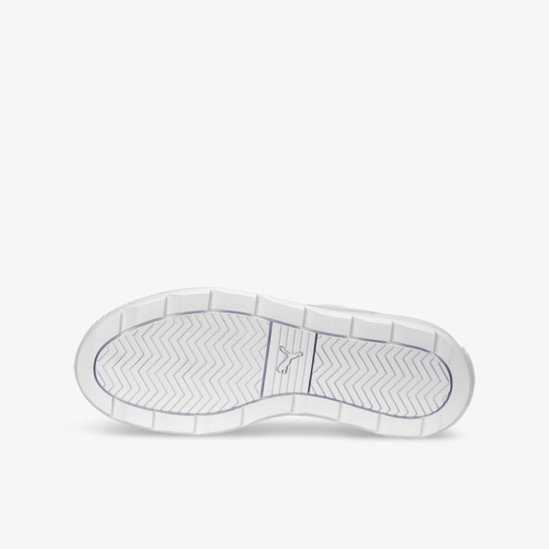 Rutschfeste weiße Sohle mit modernem Design für optimalen Halt und Komfort.