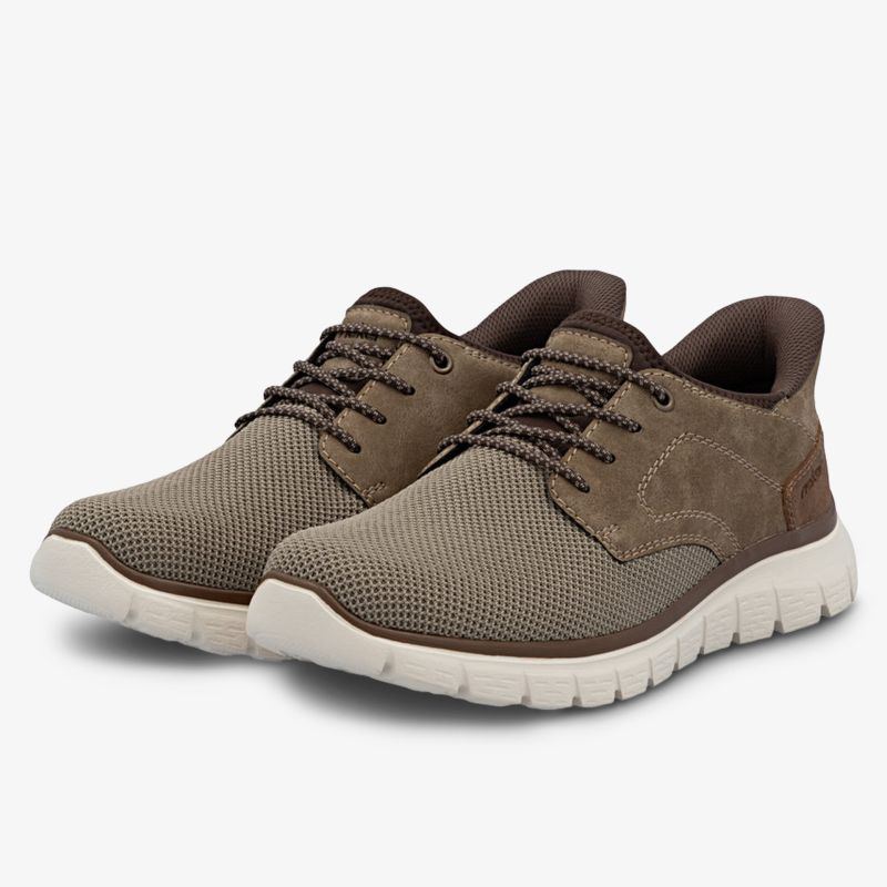 Leichter Sneaker mit atmungsaktivem Mesh, flexibler, bequemer Sohle und sportlichem Design in braun