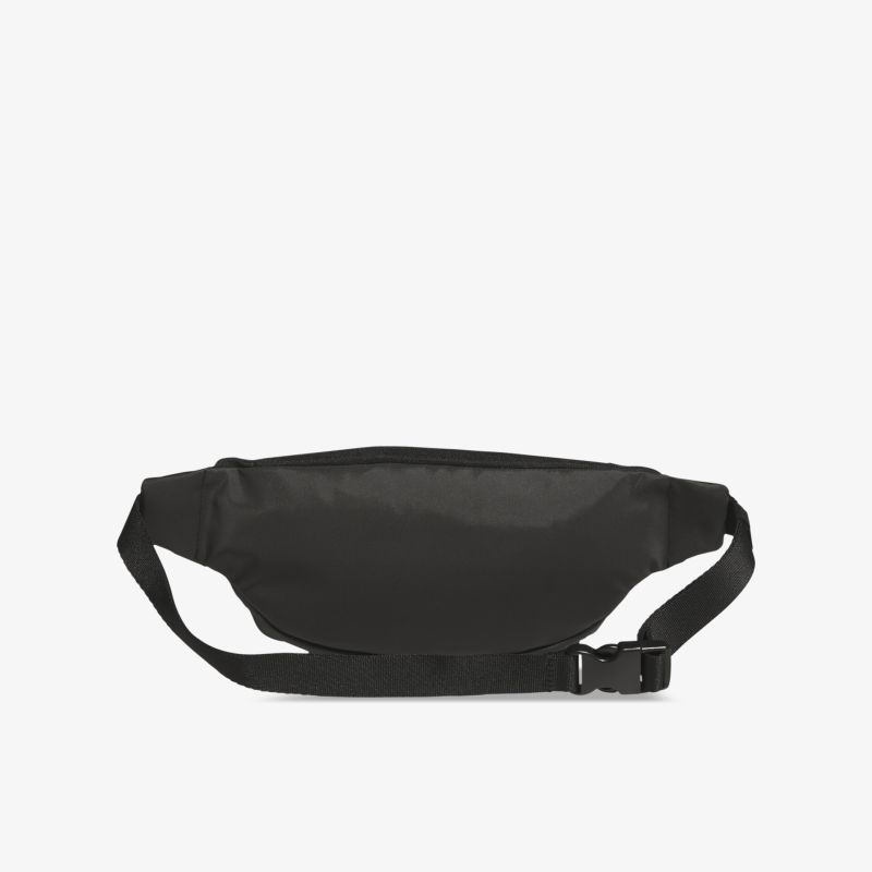 Schwarze sportliche Gürteltasche mit verstellbarem Gurt, leicht und praktisch für den Alltag
