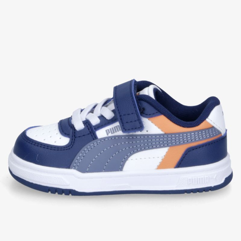 Sportlicher Sneaker mit Klettverschluss in Blau und Orange für optimalen Komfort und Stil.