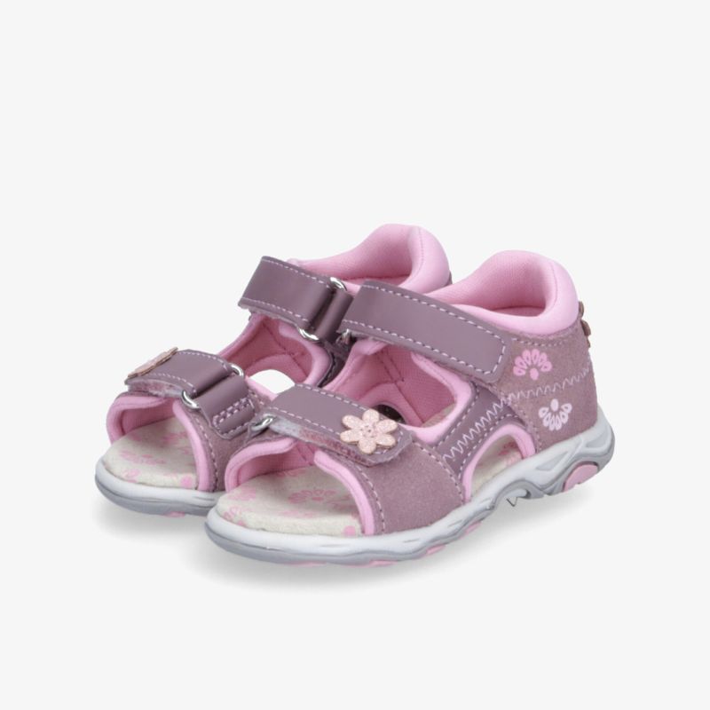 Leichte Kinder Sandalen in Rosa mit verstellbaren Klettverschlüssen und weicher Polsterung für hohen Tragekomfort