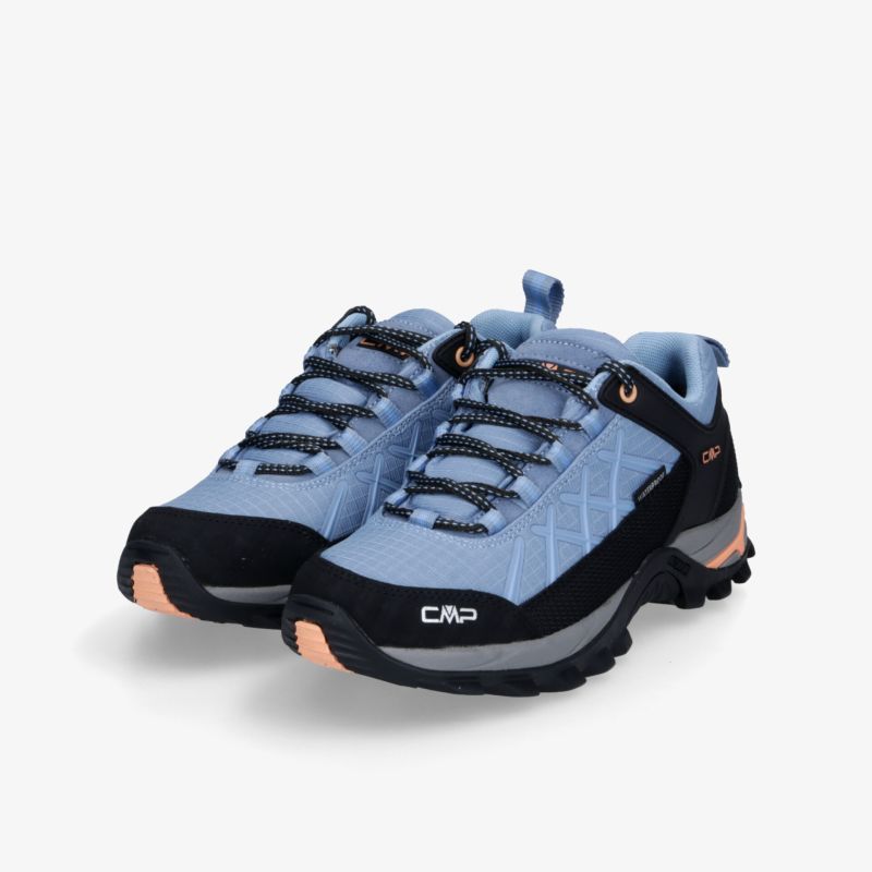 Robuste blaue Wanderschuhe mit stabiler Sohle und bequemer Passform, ideal für Outdoor-Aktivitäten