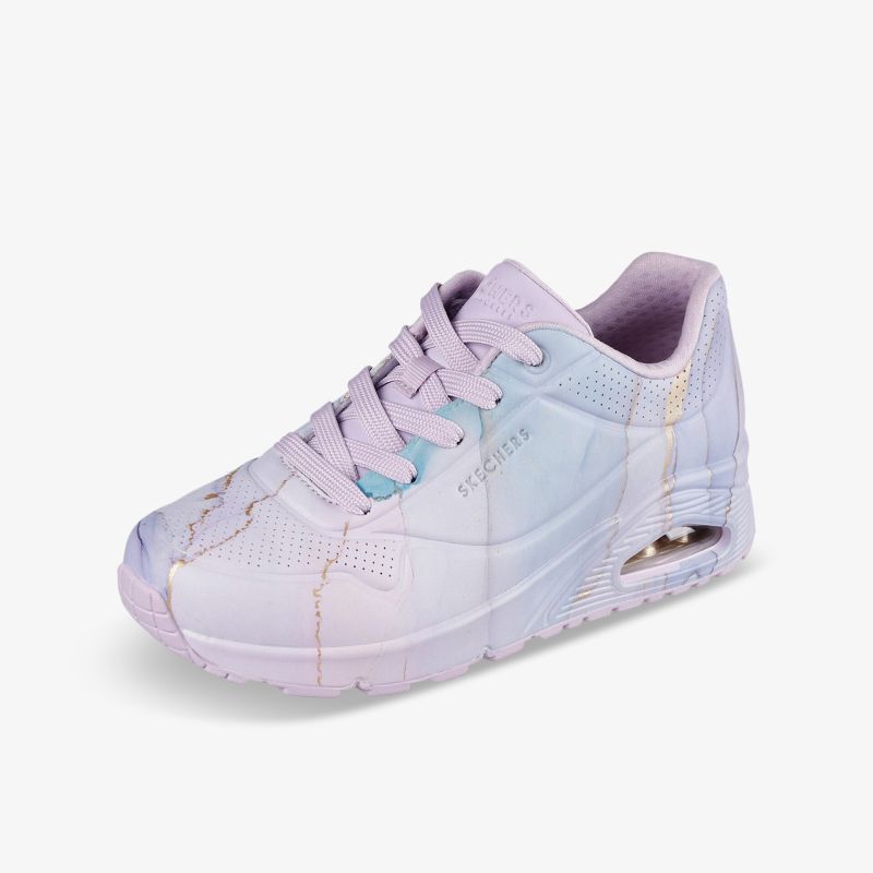 Leichter, sportlicher Laufschuh mit atmungsaktivem Material und komfortabler Polsterung in irideszierendem Design