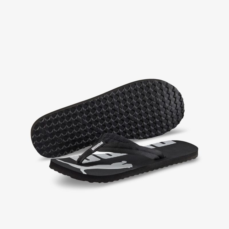 Bequeme schwarze Flip-Flops mit stylischem Design und rutschfester Sohle.