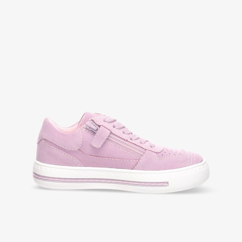Moderner lilafarbener Sneaker mit weißer Sohle und stilvollem Design, perfekt für Freizeit und Sport.