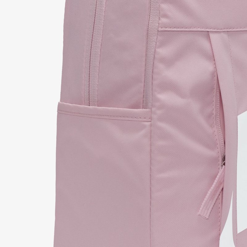 Stilvoller, rosa Rucksack mit praktischen Seitentaschen und funktionalem Reißverschluss.