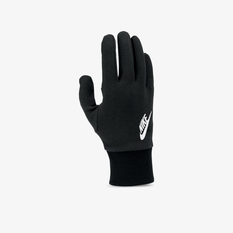 Schwarzer Nike Handschuh mit Logo für Sport und Komfort, bietet eine hervorragende Passform und Wärme.