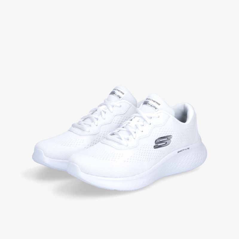 Weiße leichte Laufschuhe mit atmungsaktivem Material und flexibler, rutschfester Sohle für hohen Tragekomfort