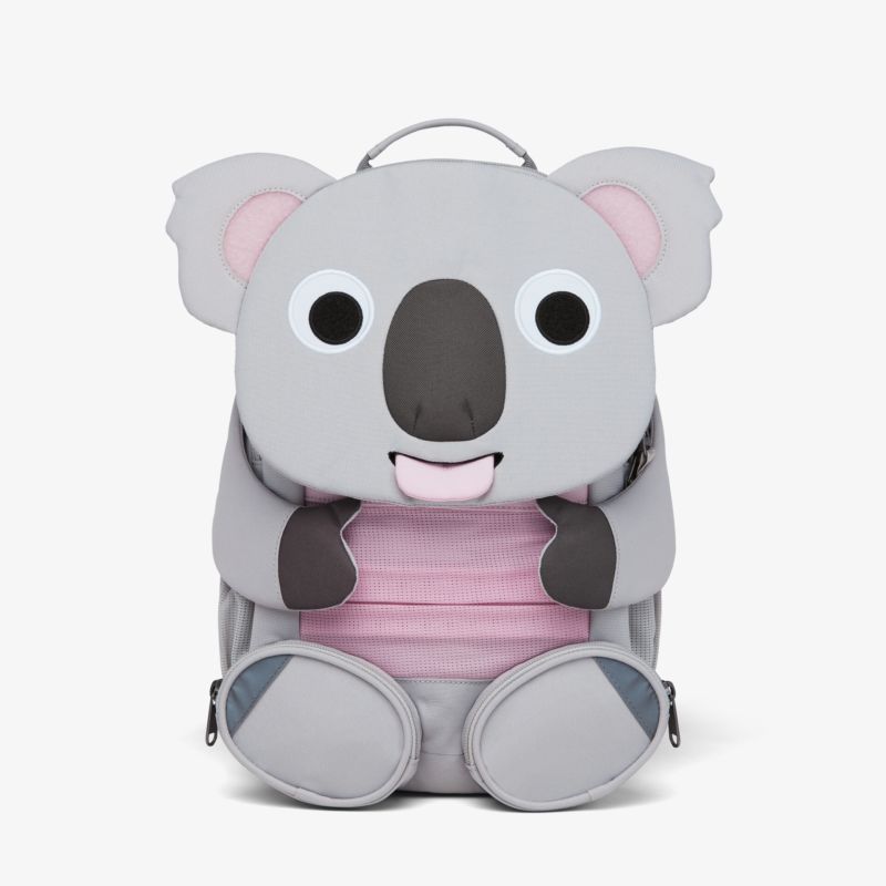 Süßer Kinderrucksack im Koala-Design mit weichem Material und praktischem Stauraum für komfortable Benutzung.