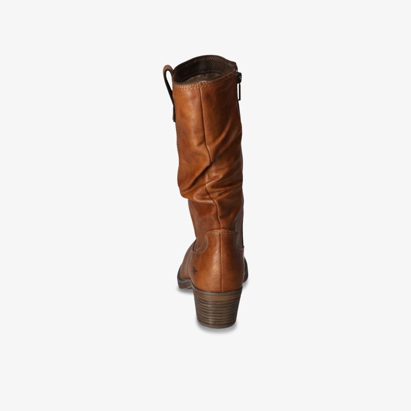 Brauner Lederstiefel mit bequemer Passform und robuster, rutschfester Sohle für optimalen Komfort