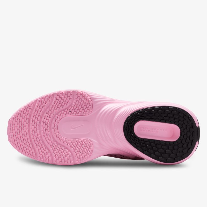 Rutschfeste flexible Schuhsohle in pink mit schwarzem Fersenbereich, ergonomisch und robust