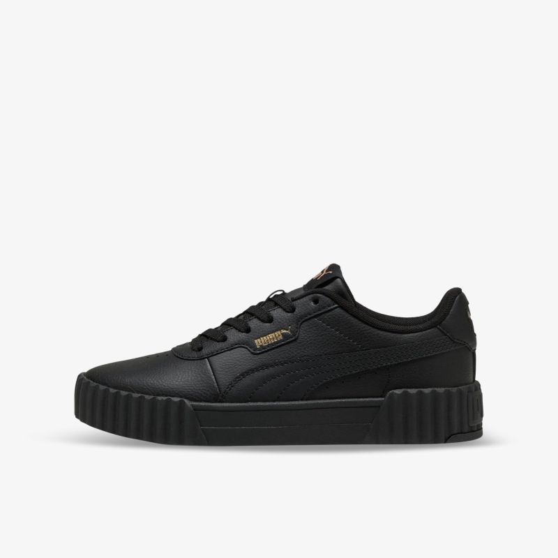 Schwarzer Sneaker in seitlicher Ansicht mit modernem Design und komfortabler, rutschfester Sohle