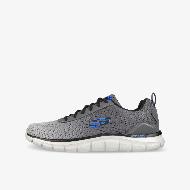 Moderner grauer Sneaker mit atmungsaktivem Design und bequemer Sohle für sportlichen Komfort.