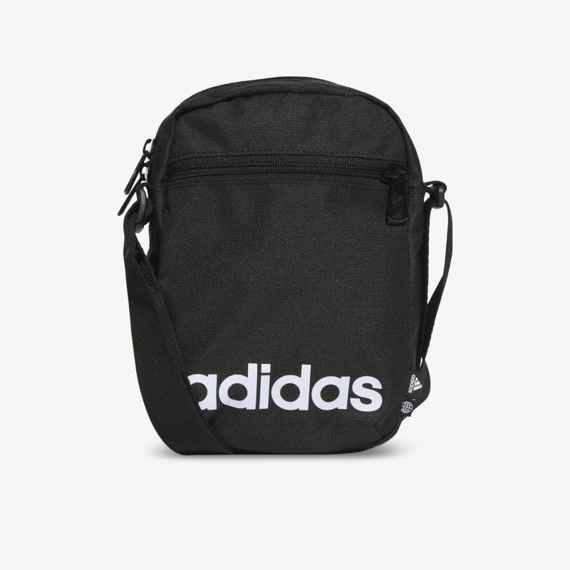 Kompakte schwarze Tasche mit Logo, vielseitig einsetzbar und ideal für den täglichen Gebrauch, Reißverschlussfach