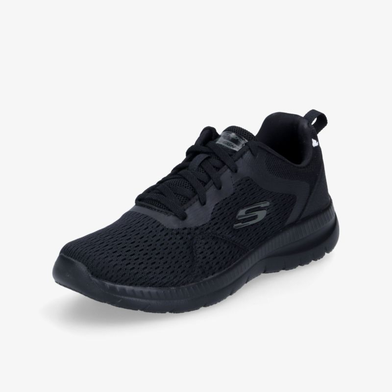 Leichter schwarzer Sportschuh mit atmungsaktivem Material und flexibler Sohle für hohen Tragekomfort