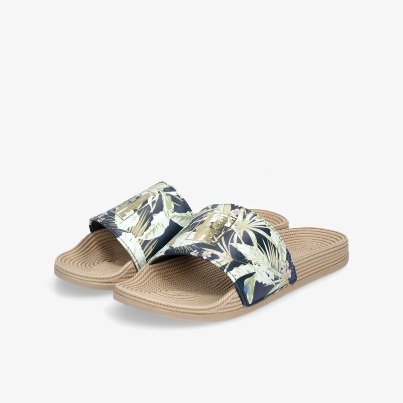 Bequeme Sandalen mit floralem Muster, rutschfeste Sohle und stilvollem Design für entspannte Sommertage.