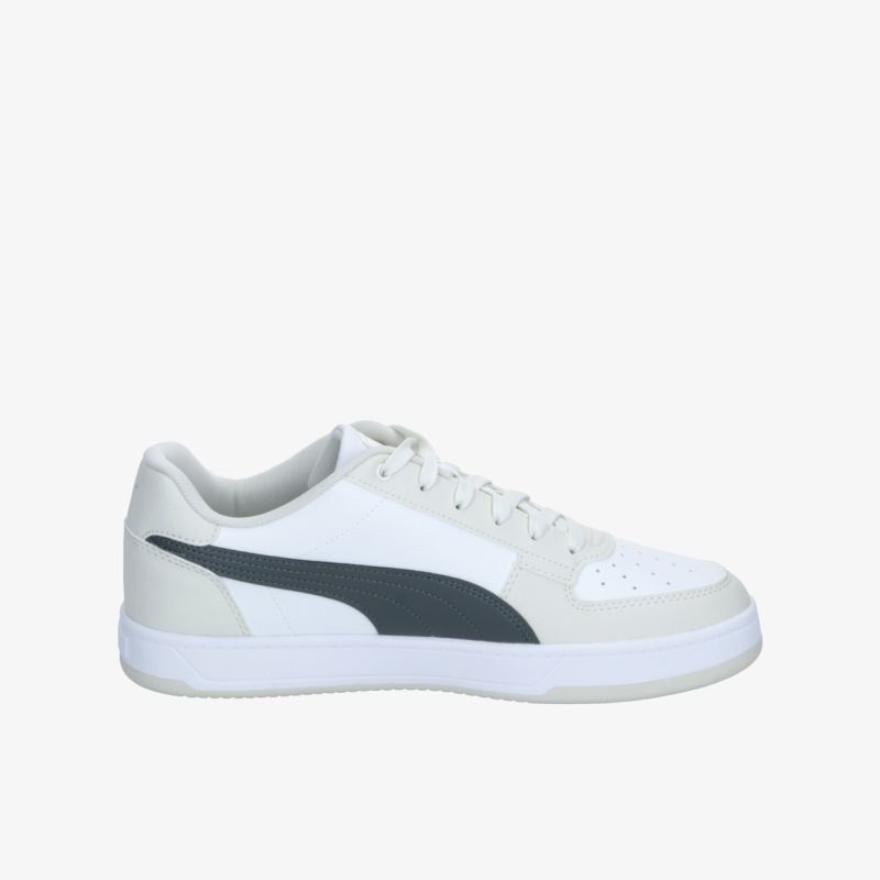 Weißer sportlicher Sneaker mit schwarzem Formstreifen, komfortabel und strapazierfähig im klassischen Stil