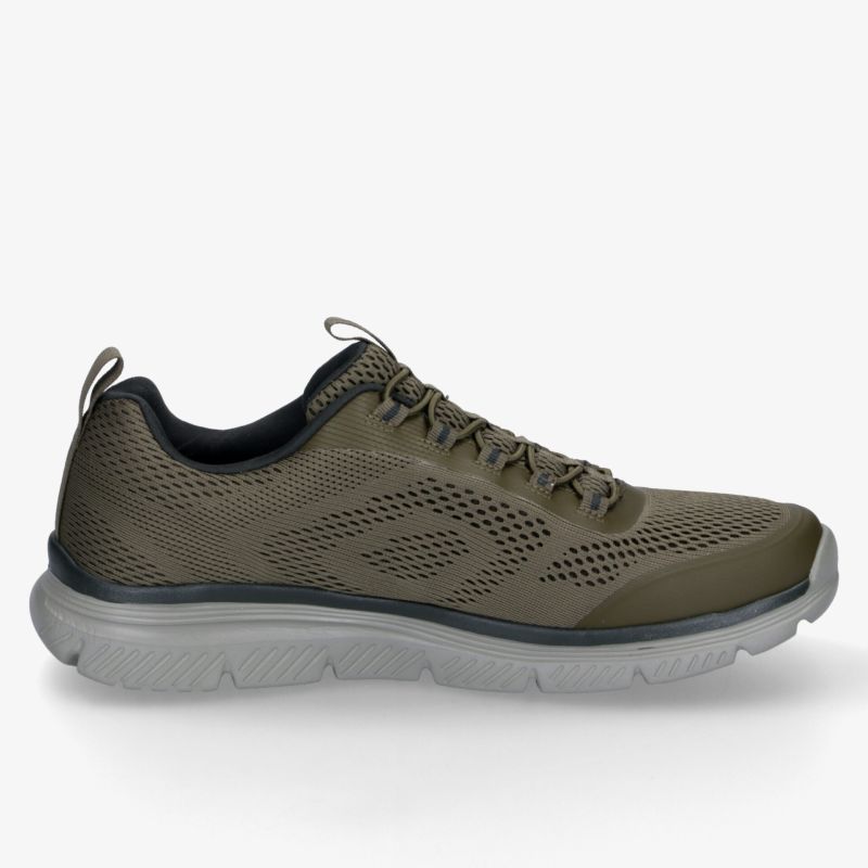 Moderner, leichter Sportschuh in Grau, atmungsaktive Oberfläche und flexible Sohle für optimalen Tragekomfort