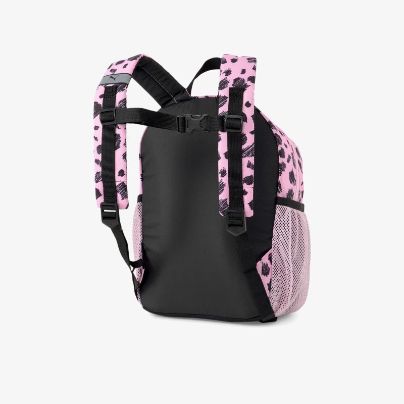 Moderner Rucksack mit Leopard Print und verstellbaren Trägern, bietet Komfort und Stil für den Alltag.