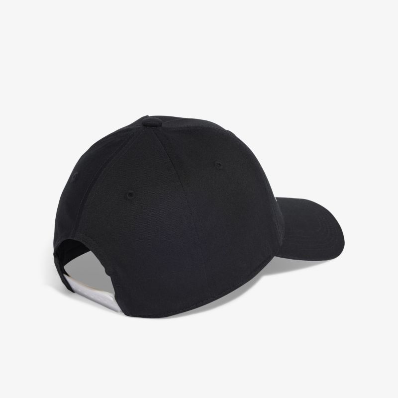 Schwarze Baseballcap mit verstellbarem Verschluss, ideal für sportliche Aktivitäten und modische Outfits.