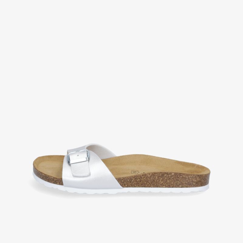 Moderne Sandale mit ergonomischem Fußbett und verstellbarer Schnalle für optimalen Komfort.