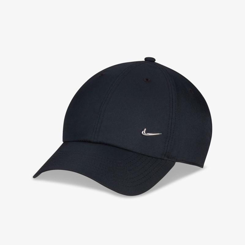 Schwarze Baseballcap mit stilvollem Logo und verstellbarem Verschluss für optimalen Komfort und sportlichen Look.