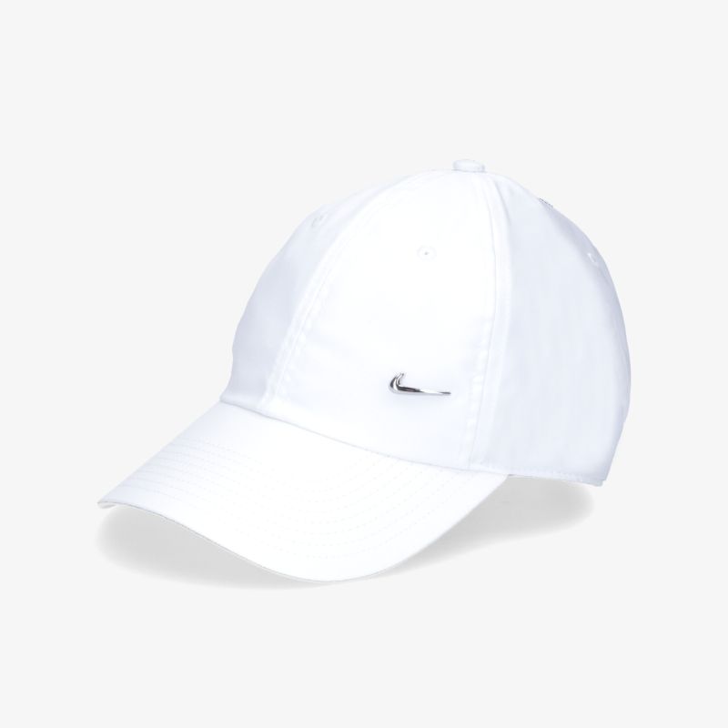 Weiße Basecap mit stilvollem Design und dezenter Markenstickerei, ideal für sportliche und lässige Outfits.