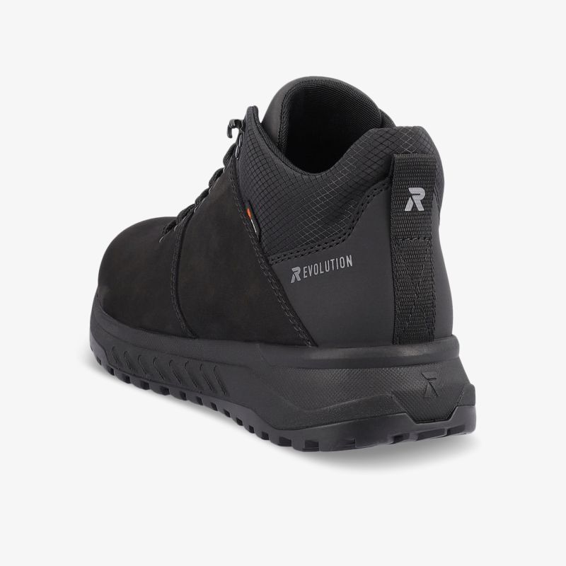 Eleganter schwarzer Schuh mit robuster Sohle, optimal für den täglichen Komfort und langanhaltende Leistung.