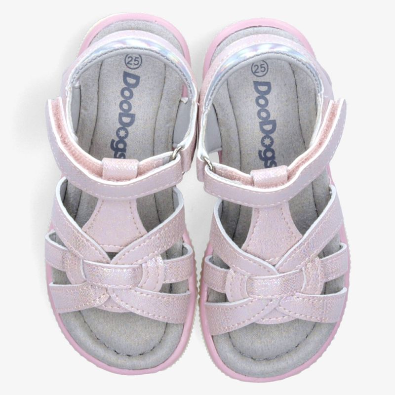 Leichte rosa Kinder-Sandalen mit weicher Sohle und verstellbarem Klettverschluss für hohen Tragekomfort