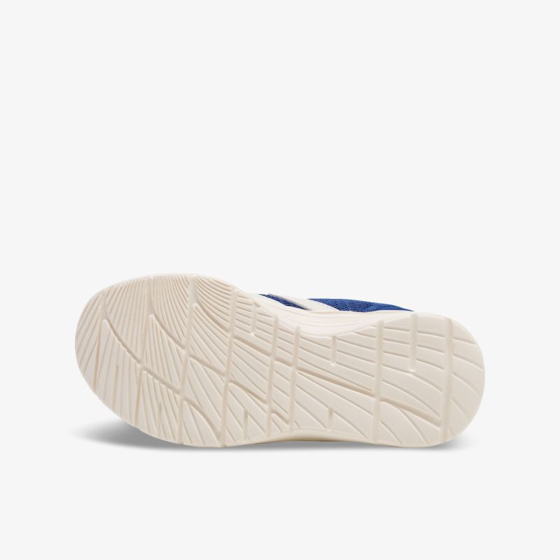 Beige-blaue Schuhsohle mit rutschfestem Profil für optimalen Halt und hohe Strapazierfähigkeit