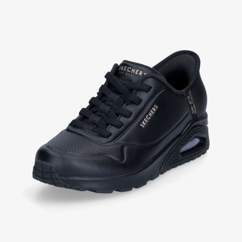 Schwarzer Sneaker mit modernem Design, langlebig, atmungsaktiv und bequem für vielseitigen Einsatz