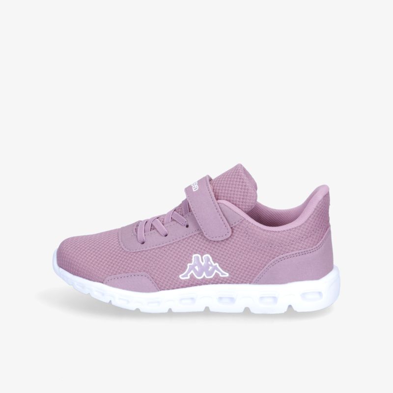 Moderner violetter Sneaker mit atmungsaktivem Material und praktischem Klettverschluss