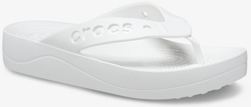 Weiße Flip-Flops mit bequemer Passform und rutschfester Sohle, ideal für das tägliche Tragen im Sommer.