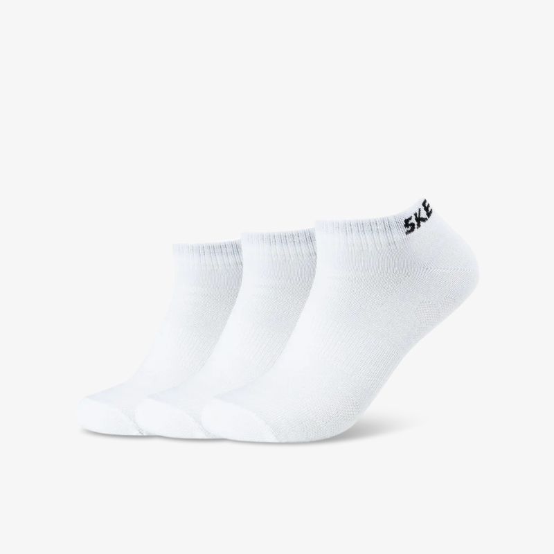 Weiße kurze Sportsocken im Dreierpack aus atmungsaktivem, elastischem und bequemem Material