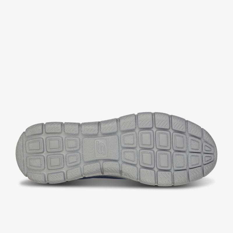 Graue Schuhsohle mit rutschfestem Muster für optimalen Halt und Flexibilität.