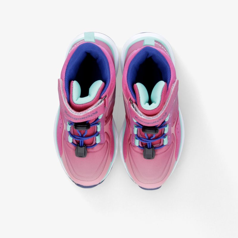 Stylische pinke Sneakers mit Klettverschluss und auffälligen Details für ultimativen Tragekomfort und sicheren Halt.