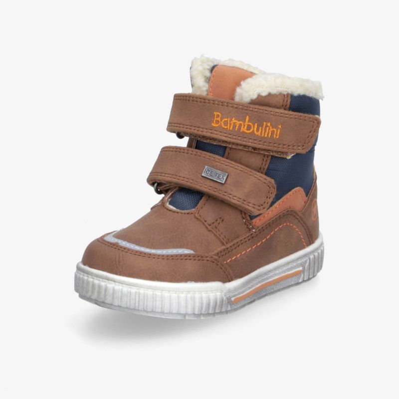 Robuster, warm gefütterter Winterstiefel mit zwei praktischen Klettverschlüssen und rutschfester Sohle