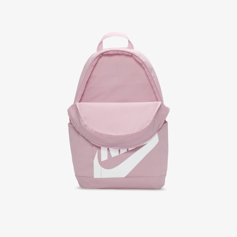 Stilvoller rosa Rucksack mit modernem Design und geräumigen Hauptfach, ideal für Alltag und Freizeit.