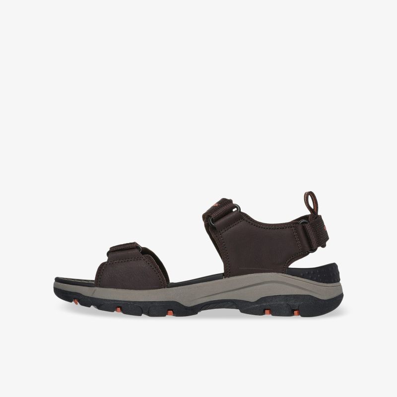 Leichte Outdoor-Sandale mit verstellbaren Riemen und rutschfester, komfortabler Sohle in Schwarz und Grau seitlich
