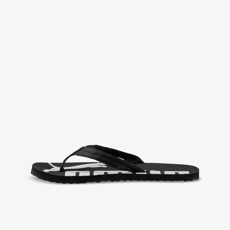 Elegante schwarze Flip-Flops mit rutschfester Sohle und bequemen Riemen für stilvolle Sommertage.