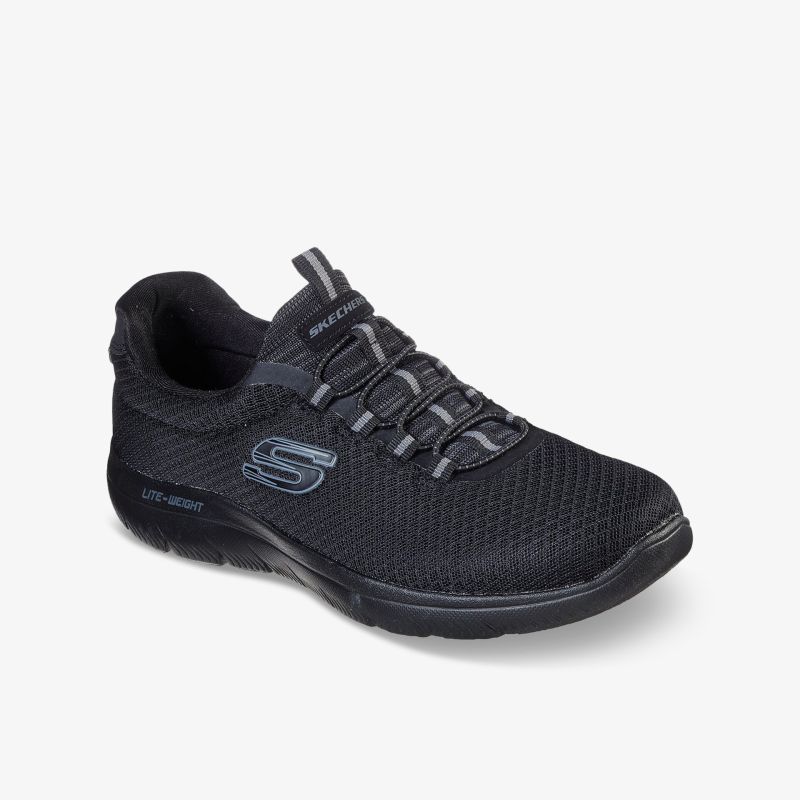 Bequemer, leichter Sportschuh mit atmungsaktivem Material und rutschfester Sohle in elegantem Schwarz.