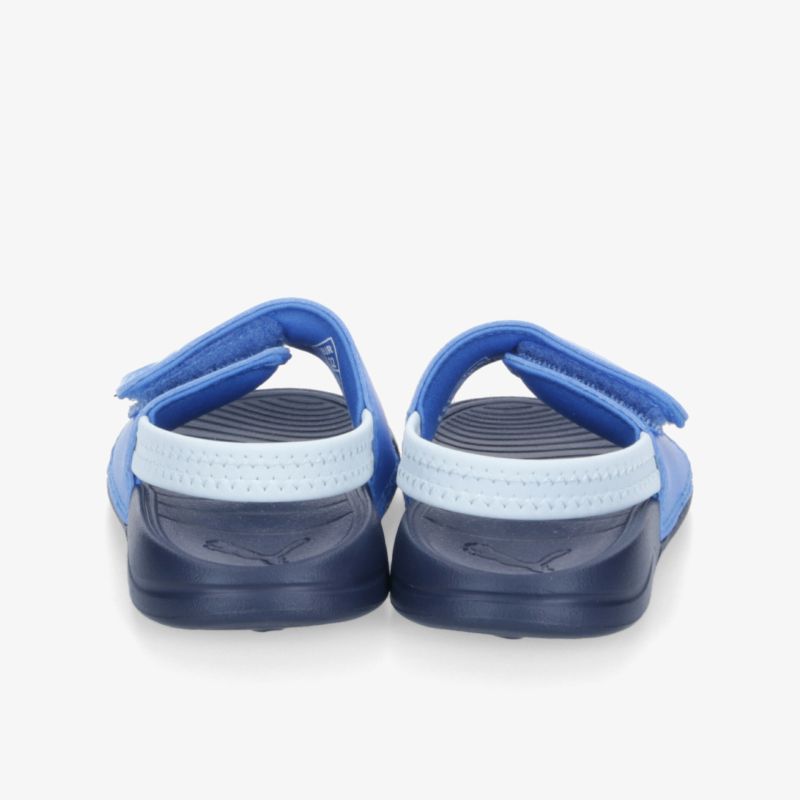 Blauer Schuh mit Klettverschluss und ergonomischer, rutschfester Sohle, ideal für bequemen Alltagstragekomfort
