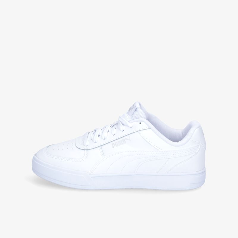 Moderner weißer Sneaker aus Leder, ideal für sportlichen Stil und vielseitigen Tragekomfort im Alltag.