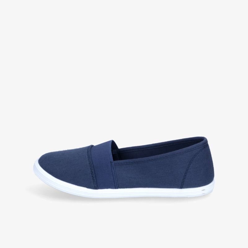 Bequemer Freizeitsneaker in navy blau mit rutschfester weißer Sohle. Ideal für Alltag und vielseitige Anlässe.