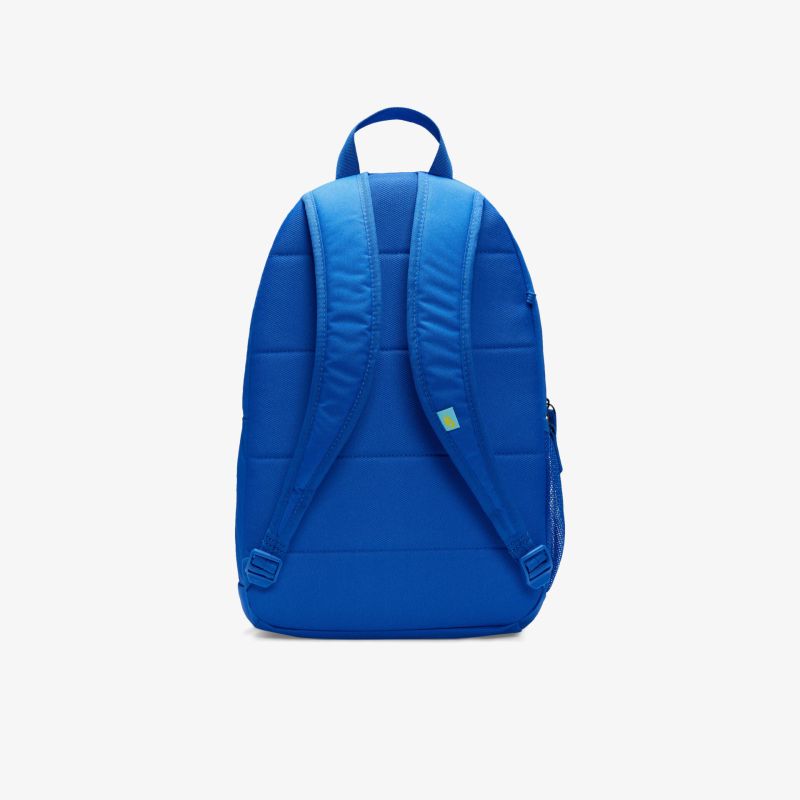 Blauer Rucksack mit gepolsterten Trägern, bietet hohen Tragekomfort und ausreichend Stauraum.