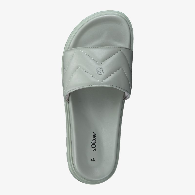 Stilvolle weiße Pantolette mit gepolstertem Fußbett und nahtlosem Design für maximalen Tragekomfort.